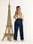 Calça jeans Wide Leg azul rasgada cintura alta - Imagem 3