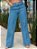 Calça jeans Wide Leg clara básica cintura alta feminina - Imagem 2