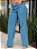 Calça jeans Wide Leg clara básica cintura alta feminina - Imagem 6