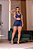 Short feminino jeans premium azul com bolsos e cordão no cós - Imagem 5
