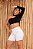 Bermuda branca feminina jeans meia-coxa básica - Imagem 5