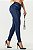 Calça jeans feminina skinny azul básica puídos empina bumbum - Imagem 6