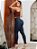 Calça jeans skinny básica de abertura na barra empina bumbum - Imagem 3