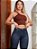 Calça jeans skinny básica de abertura na barra empina bumbum - Imagem 5