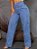 Calça Jeans Wide Leg Pantalona Básica Clara Com Cintura Alta - Imagem 2