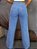 Calça Jeans Wide Leg Pantalona Básica Clara Com Cintura Alta - Imagem 4