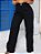 Calça Wide Leg Pantalona Jeans Preta Básica Com Cintura alta - Imagem 6