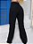 Calça Wide Leg Pantalona Jeans Preta Básica Com Cintura alta - Imagem 4