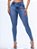 Calça jeans skinny clara com puídos feminina empina bumbum - Imagem 2