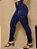 Calça jeans feminina skinny azul básica com puídos - Imagem 6
