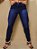 Calça jeans feminina skinny azul básica com puídos - Imagem 2