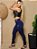 Calça jeans feminina skinny azul básica com puídos - Imagem 5