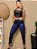 Calça jeans feminina skinny azul básica com puídos - Imagem 7