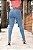 Calça jeans skinny clara rasgada com pences empina bumbum - Imagem 9