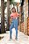 Calça jeans skinny clara rasgada com pences empina bumbum - Imagem 2