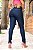 Calça jeans skinny azul rasgada com pences empina bumbum - Imagem 8