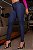 Calça jeans premium skinny feminina básica azul de botão - Imagem 9