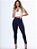 Calça jeans feminina skinny básica azul barra dobrada - Imagem 1