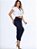 Calça jeans feminina skinny básica azul barra dobrada - Imagem 5