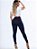 Calça jeans feminina skinny básica azul barra dobrada - Imagem 3
