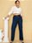 Calça jeans pantalona boyfriend básica azul penses na frente - Imagem 1