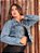 Jaqueta feminina jeans clara marmorizado sem lycra - Imagem 3