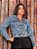 Jaqueta feminina jeans clara marmorizado sem lycra - Imagem 4
