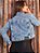 Jaqueta feminina jeans clara marmorizado sem lycra - Imagem 5
