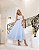 Vestido Midi de Crepe Azul Claro - Imagem 1