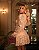 Vestido Curto Renda Nude de Manga - Imagem 2