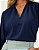 Camisa em Crepe Marinho - Imagem 3