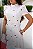 Vestido Midi Renda Branco Bufante Morangos - Imagem 4