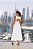 Vestido Midi Branco Liso Abertura Costas - Imagem 2
