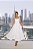 Vestido Midi Branco Liso Abertura Costas - Imagem 1