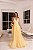 Vestido longo Plissado Amarelo Manteiga - Imagem 2