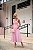 Vestido Midi Rosa Crepe com Laço nas Costas - Imagem 1