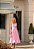 Vestido Midi Renda Rosa Claro com Cinto - Imagem 1