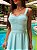Vestido Midi Liso Turquesa - Imagem 3
