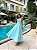 Vestido Midi Liso Turquesa - Imagem 1