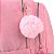Mochila Grande Escolar Resistente Rosa Com Pompom - Imagem 4