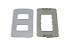 Conjunto Placa 4x2" 2 Postos Horizontais Separados + Suporte Branco Linha B3 MARGIRIUS. Cod. 19431 - Imagem 3