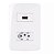 Conjunto Tomada Carregador USB 1A Bivolt + Tomada 2P+T 10A 250V Branco Linha B3 MARGIRIUS. Cod. 19438 - Imagem 1