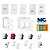 Conjunto 3 Interruptores Simples 10A 250V 4x2" Branco Linha B3 MARGIRIUS. Cod. 19451 - Imagem 4