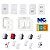 Conjunto 1 Interruptor Simples + 1 Interruptor Paralelo 10A 250V 4x2" Branco Linha B3 MARGIRIUS. Cod. 19471 - Imagem 6