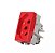 Módulo Tomada Padrão Brasileiro 2P+T 10A 250V Vermelho Linha Sleek MARGIRIUS. Cod. 15919 - Imagem 1