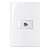 Conjunto Tomada para Telefone Padrão Americano RJ11 4 Fios 4x2" Branco Linha Sleek MARGIRIUS. Cod. 15999 - Imagem 1