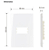 Conjunto Placa 4x2" 1 Posto Horizontal + Suporte Branco Linha Sleek MARGIRIUS. Cod. 16026 - Imagem 3