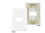 Conjunto Placa 4x2" 1 Posto Horizontal + Suporte Branco Linha Sleek MARGIRIUS. Cod. 16026 - Imagem 4