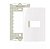 Conjunto Placa 4x2" 1 Posto Horizontal + Suporte Branco Linha Sleek MARGIRIUS. Cod. 16026 - Imagem 1