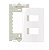 Conjunto Placa 4x2" 2 Postos Horizontais Separados + Suporte Branco Linha Sleek MARGIRIUS. Cod. 16024 - Imagem 1